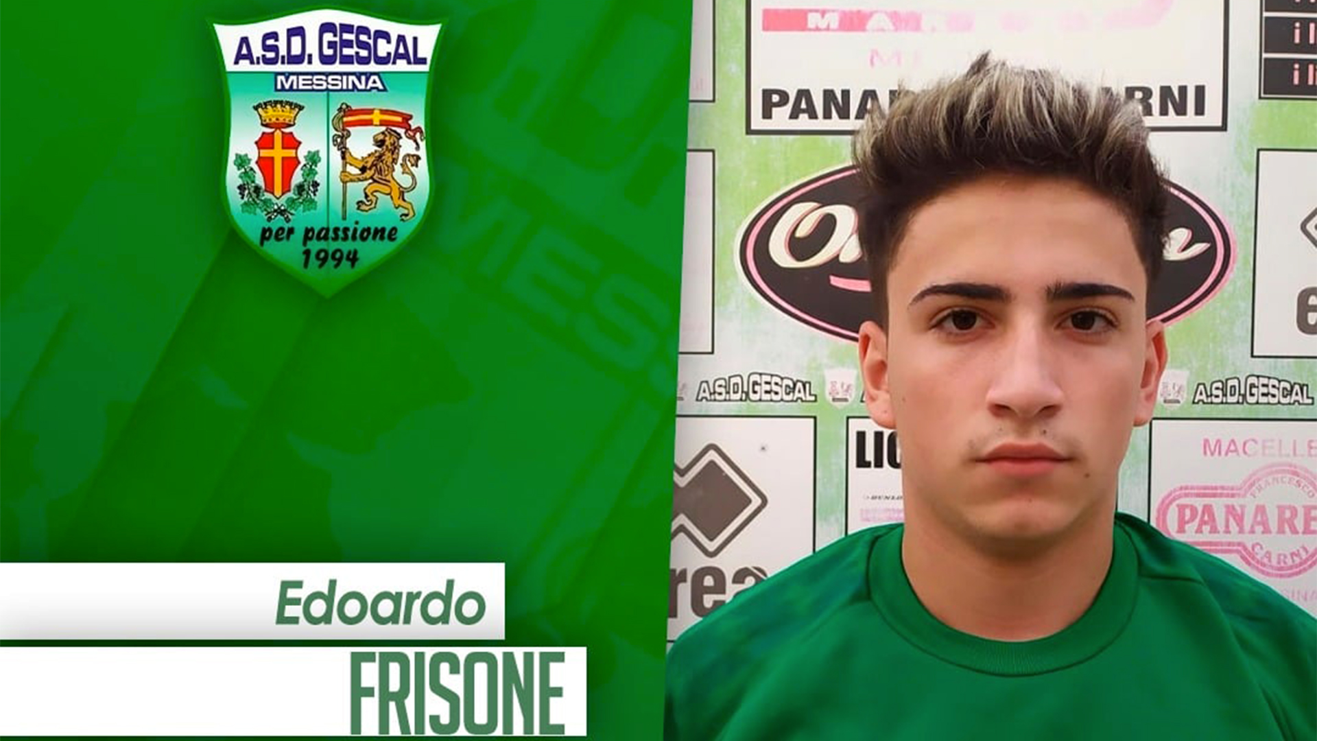 Promozione, Gescal: esordio per il classe 2003 Edoardo Frisone