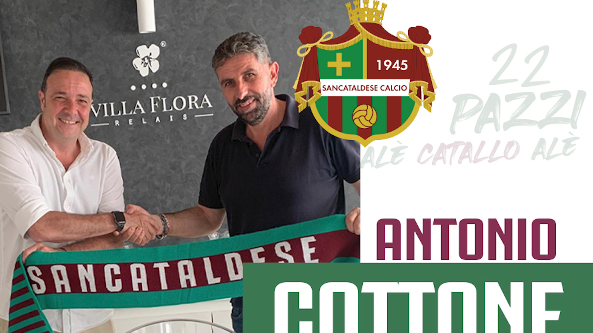Sancataldese: entra in società Antonio Cottone, ex presidente della Don Carlo Misilmeri