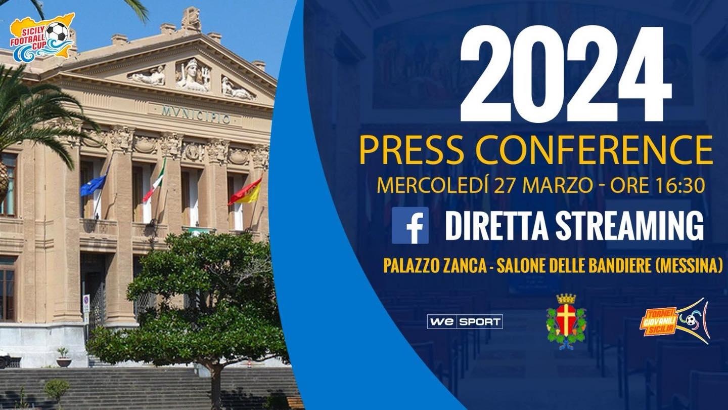 Sicily Football Cup: il 27 Marzo la conferenza d’apertura dell’edizione 2024 a Palazzo Zanca
